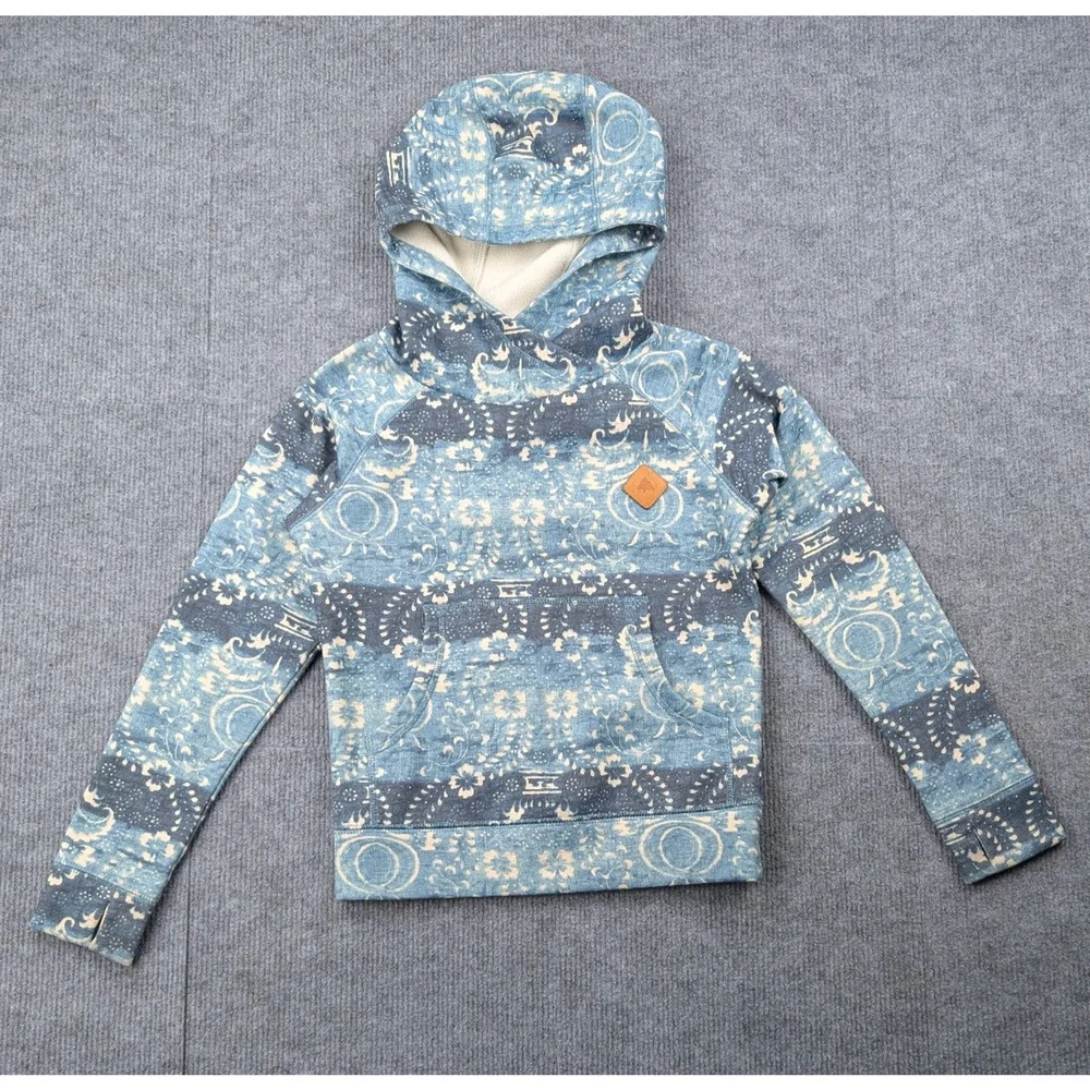 Burton Heron Pullover Hoodie Girls Small Drip Dye Dryride Outdoors Hiking Fleece